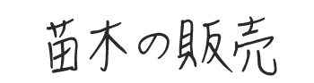 苗木の販売